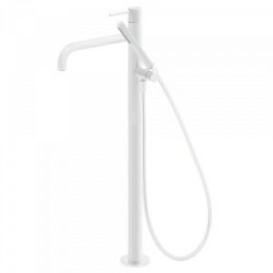 Robinet sur pied pour douche Blanc Mat STUDY COLORS – TRES 26247001BM