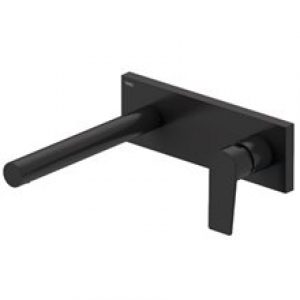 Robinet suspendu mural noir pour lavabo PROJECT…