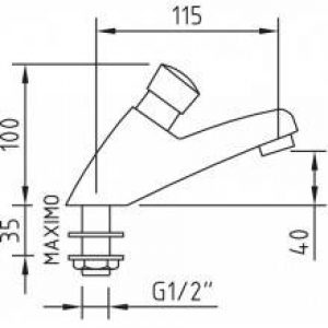Robinet temporisé 14s