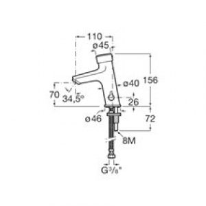 Robinet temporisé de rebord Eco – Roca