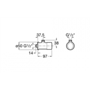 Robinet temporisé vanne avec angle Sprint Roca