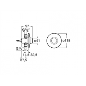 Robinet temporisé vanne droite Sprint Roca
