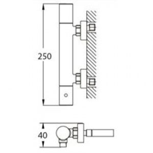 Robinet thermostatique de douche Nerea Futurbaño