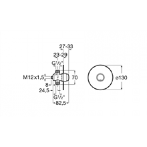 Robinet urinoir encastré Avant Roca