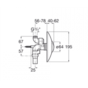 Robinet WC encastré Aqua Roca