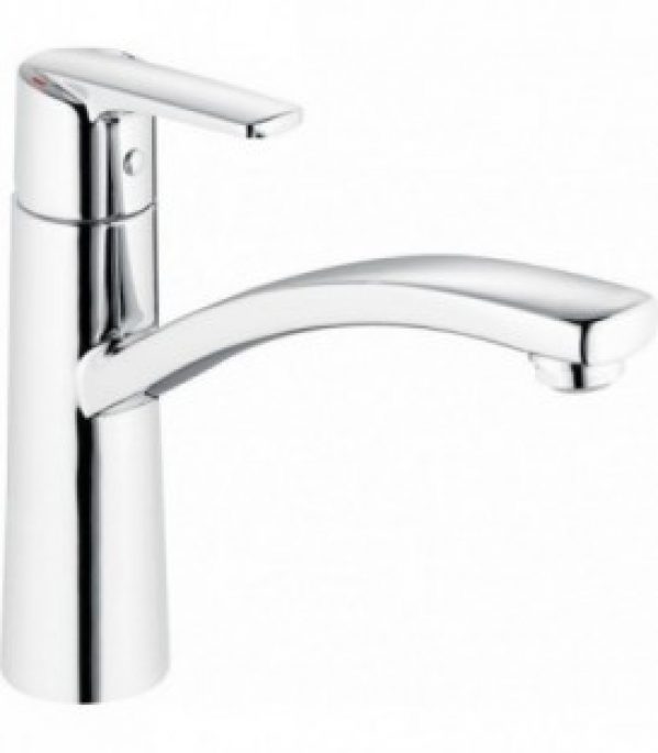 Robinetterie cuisine Heinrichschulte, Alpha 300, chormé, bec orientable