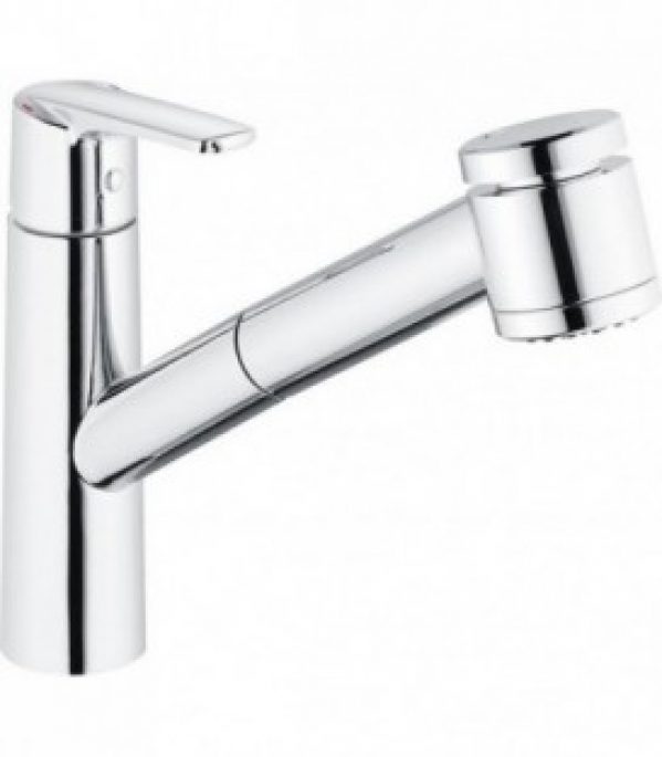 robinetterie cuisine Heinrichschulte Alpha 300, chromé douchette extensible