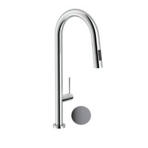 Robinetterie cuisine MITIGEUR DOUCHETTE effet titane brillant CRBMD225