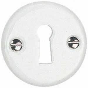 Rosace ronde pour poignée de porte en porcelaine