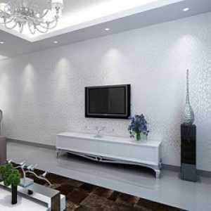 Rouleau de papier peint 3D contemporain de style européen et à motif de damas