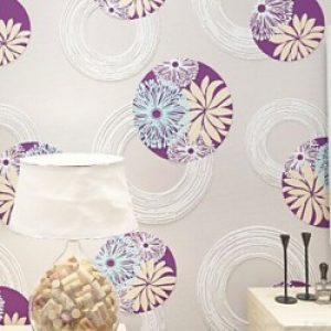 Rouleau de papier peint contemporain et intissé en décoration artistique