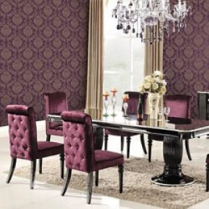 Rouleau de papier peint contemporain à motif damas