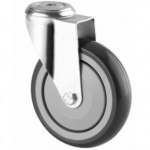 Roulette pivotante – fixation à œil – bandage caoutchouc