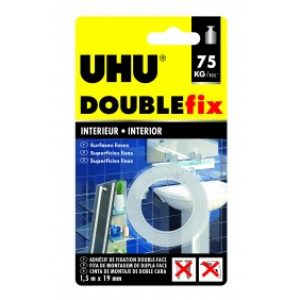 Ruban adhésif Doublefix Extra Fort intérieur blanc – 1,5 m x 19 mm