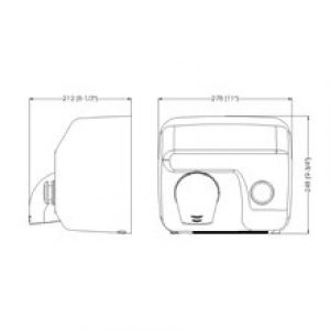 Sèche-mains blanc manuel 5,9k Saniflow Mediclinics