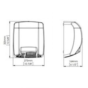 Sèche-mains noir automatique Mediflow Mediclinics