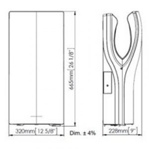 Sèche-mains noir Dualflow Plus Mediclinics