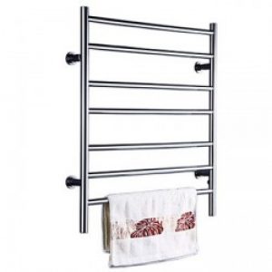 Sèche-serviette contemporain en acier inoxydable poli miroir