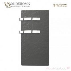 Sèche-serviette rayonnant SLIM 2.0 Ardoise Noire 800W  – Valderoma 02800TL