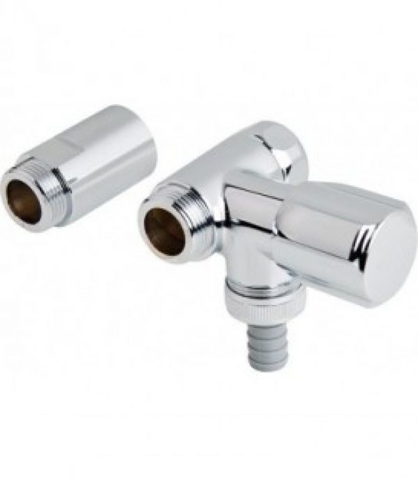 Schell vanne de raccordement Comfort avec clapet anti-retour pour robinetteri mural, raccord droite, DN20 3/4&Prime;, chromé