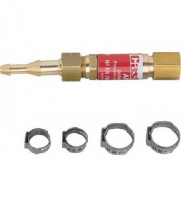 Sécurité anti-flamme OX/AD pour chalumeau gaz, à visser sur le détendeur, 1 paire