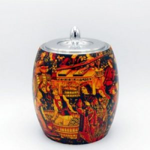 Seau à glace à motif dessin de style contemporain en acier inoxydable