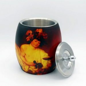 Seau à glace à motif dessin en acier inoxydable