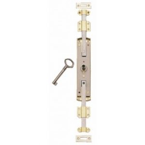 Serrure de meuble espagnolette à clé forée