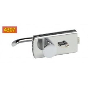 Serrure de miroiterie à cylindre – béquille et bouton – Lagune 4037