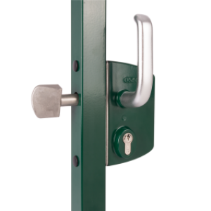 Serrure de portail coulissant – cylindre européen – LSKZ vert