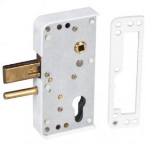 Serrure de portail pvc – pose en applique verticale