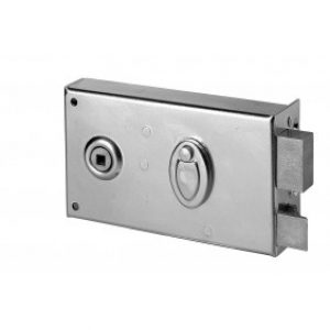 Serrure en applique à fouillot zingué à clé pour grille