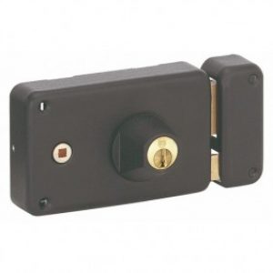 Serrure en applique horizontale à fouillot à cylindre rond – Optimum