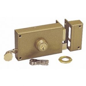 Serrure en applique horizontale à tirage – cylindre rond – Vega 1203