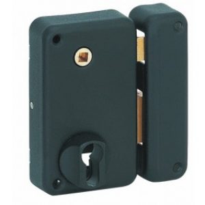 Serrure en applique verticale à fouillot – cylindre européen – Optimum
