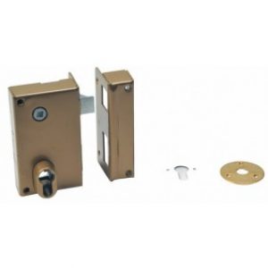 Serrure en applique verticale à fouillot – pêne dormant et demi-tour – 7216