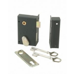 Serrure en applique verticale à gorges – pêne dormant et demi-tour – 1472