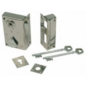 Serrure en applique verticale – inox – clefs à 4 gorges – 219