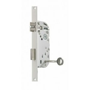 Serrure à larder – pêne dormant et 1/2 tour – têtière carrée – D25