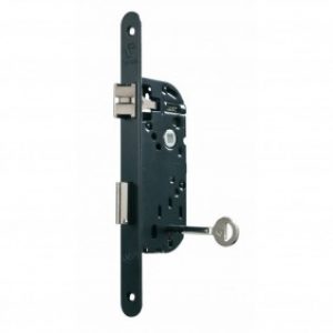 Serrure à larder – à pêne dormant et demi-tour – axe 40 mm – D25