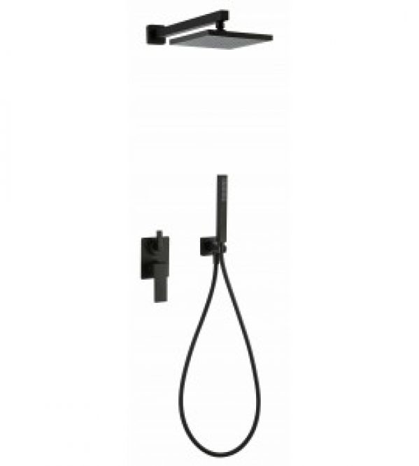Set complet pour douche carrée noire mate Paini Dax…