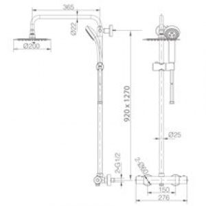 Set de douche thermostatique Kent IMEX