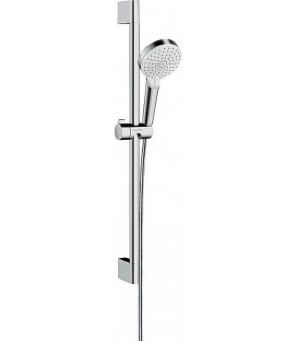 Set de douchette Hansgrohe Crometta Vario/Unica, blanc/chromé, 900mm