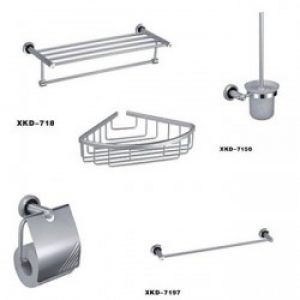 Sets de 5 accessoires de salles de bain de style contemporain avec fixation murale