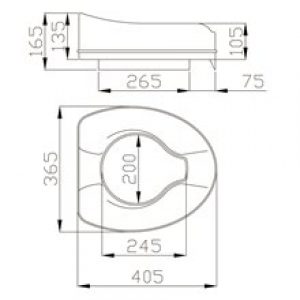 Siège d’appoint sans abattant pour WC Mediclinics