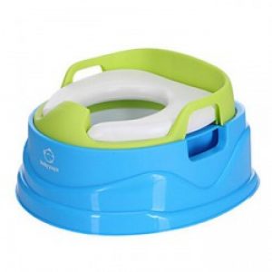 Siège de toilettes pour enfants en bleu et vert