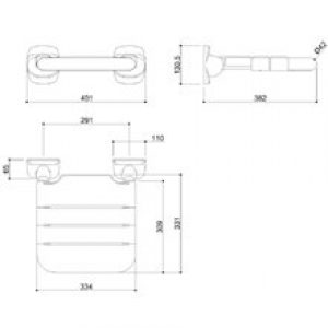 Siège rabattable en acier nylon vinyle Mediclinics