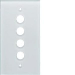 silea Plaque 4 postes neve HAGER WMC414