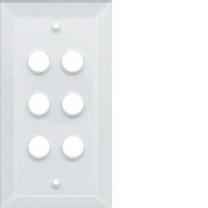 silea Plaque 6-postes vetro HAGER WMC406