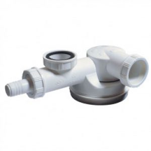 Siphon Ø40 mm ESPACE extra-plat avec prise machine à laver – Wirquin Pro 30720481